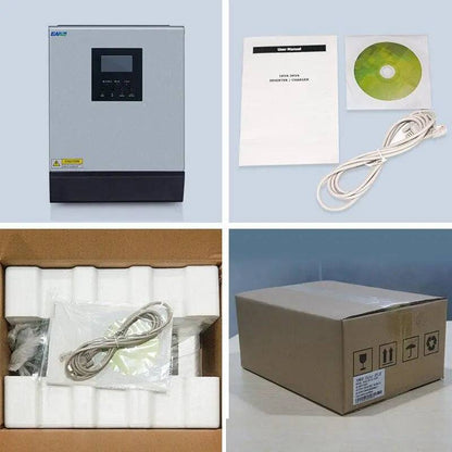 Solar Inverter 3KVA Pure Sine Wave Hybrid Inverter 24V 220V Built-in 25A MPPT PV Charge Controller and AC Charger for Home Use - 54 Energy - Renewable Energy Store