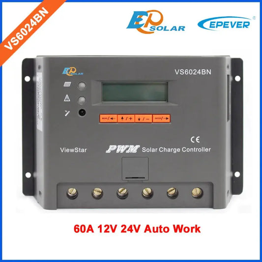 12v 24v auto type 60A Solar Controller VS6024BN 60amp USb cable and MT50 remote meter temperature sensor PWM EPEVER - 54 Energy - Renewable Energy Store
