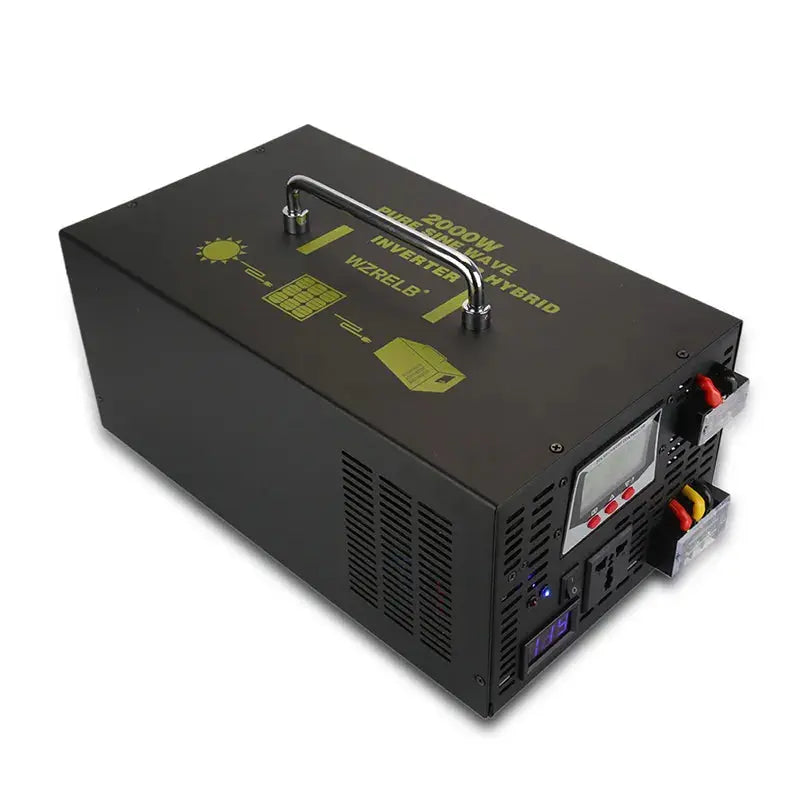 2000W Pure Sine Wave Hybrid Power Inverter 24V DC to 220V AC/DC Converter LCD Display 24V/48V to 120V/230V/240V 30A Controller - 54 Energy - Renewable Energy Store