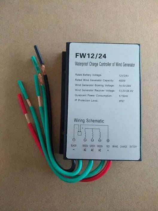 Wind Turbine Generator 300/400W small wind 12/14V waterproof controller - 54 Energy - Renewable Energy Store