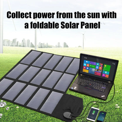 ALLPOWERS 100W 18V 12V Portable Solar Panel Foldable Solar Battery Charger for Laptop Mobile Phone Power Station Travel Camping - 54 Energy - Renewable Energy Store