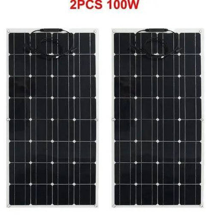 Solar Panel 200w 100w ETFE PET 100W Flexible Solar Panel For 12V Battery Charger Monocrystalline Cell - 54 Energy - Renewable Energy Store