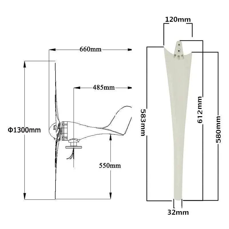 Wind Turbine Generator 6000W Windmill 12/24/48V 6 Blade - 54 Energy - Renewable Energy Store