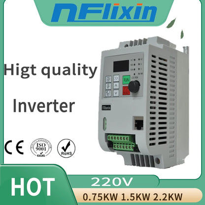 Inverter VFD Output-Frequency-Converter Single-Phase Speed 1500W Adjustable 0.75kw-2.2kw 220v