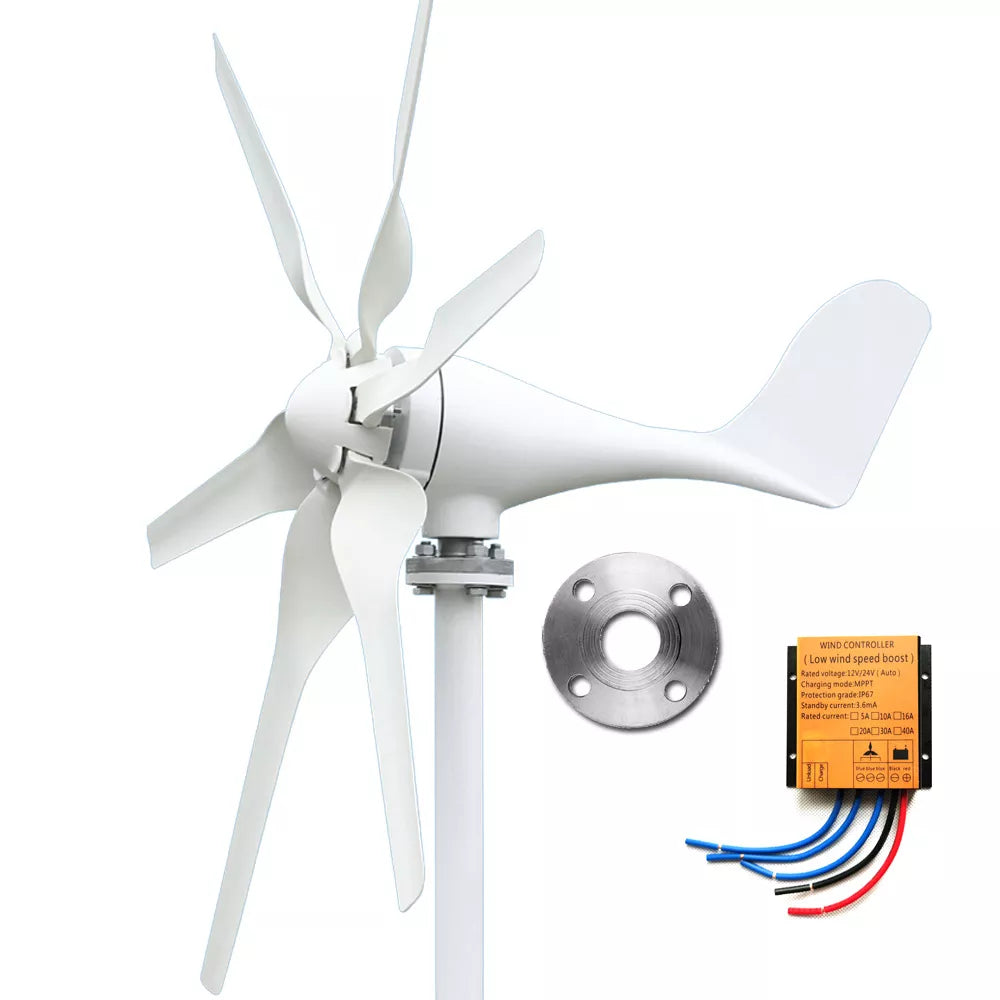 Wind Turbine 3/5 Blades Optional 400W/800W Generator Permanent Magnet 12V/24V Wind GeneratorHome Lighting, Boats - 54 Energy - Renewable Energy Store