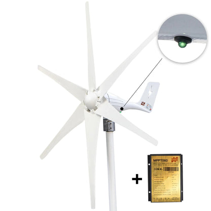 Wind Turbine High Efficient 600W Generator 12V 24V Home Small Windmill LED Indicate Light Free MPPT Charge Controller - 54 Energy - Renewable Energy Store