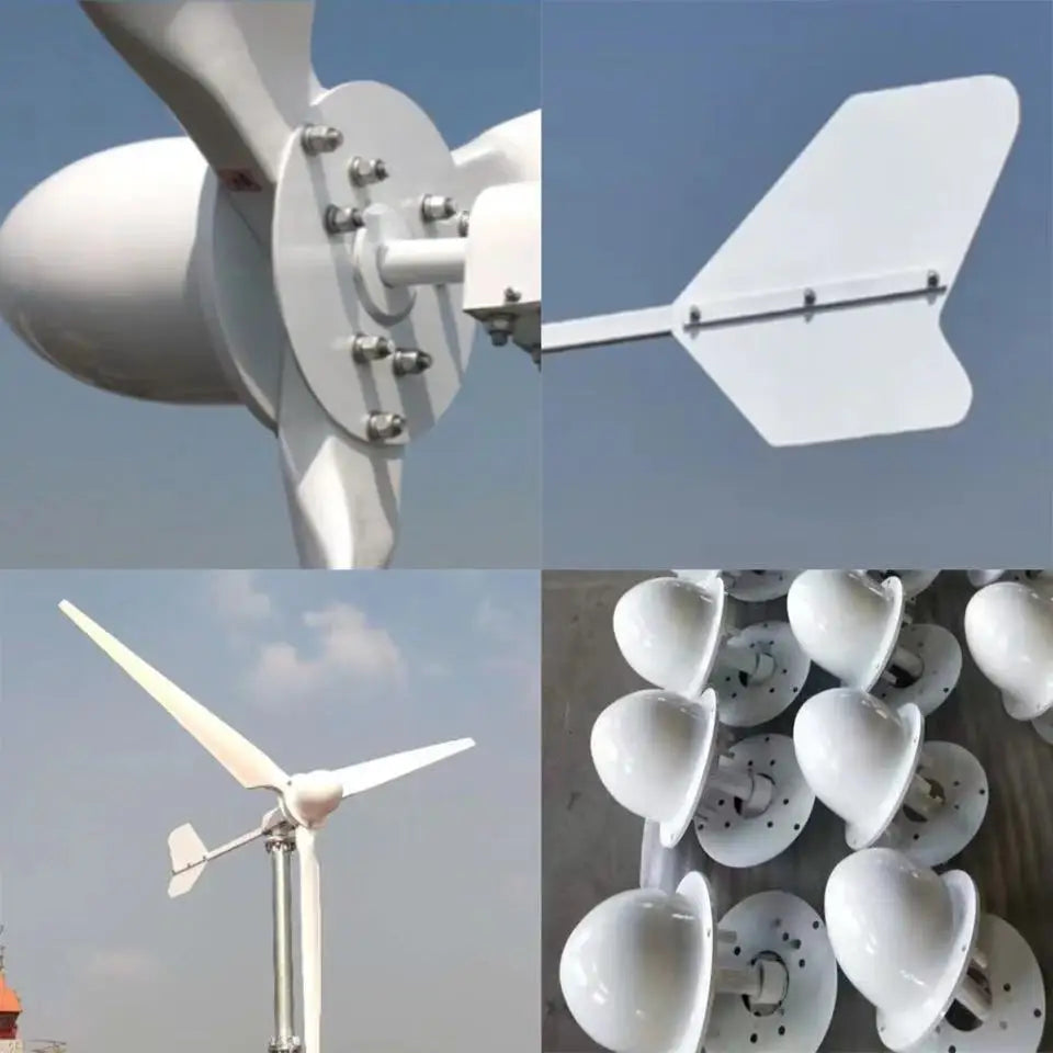 High Efficient 3KW New Energy Windmill Low Rpm Hybrid Horizontal Wind Turbine Generator 96v 120v 220v For Home Use
