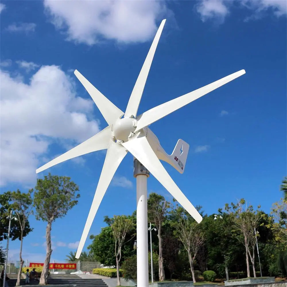 Wind Turbine 600W 12V 24V Generator 3 5 6 Blades Residential AC Hawt Wind Mill Free MPPT Controller Charging Indicator LED 54 Energy - Renewable Energy Store