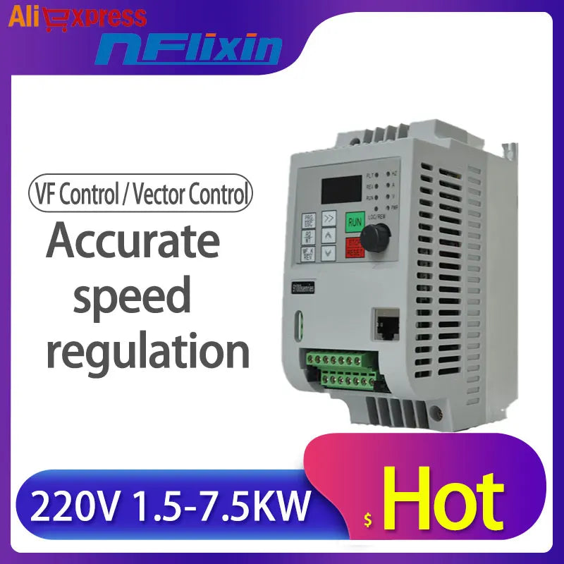 AC Three (3) Phase Output 220V 5.5KW VFD High Performance Pump Inverter