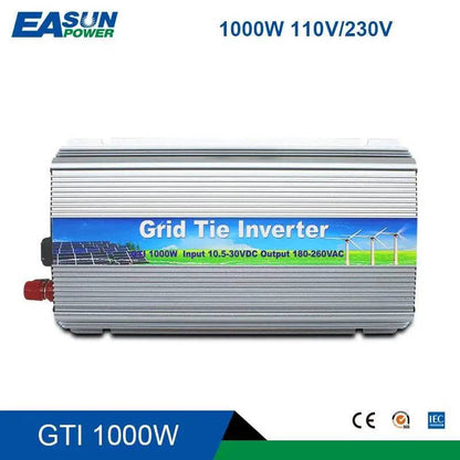 Grid Tie Solar Inverter 1000W  Pure Sine Wave 10.5-28V or 20V-45V - 54 Energy - Renewable Energy Store