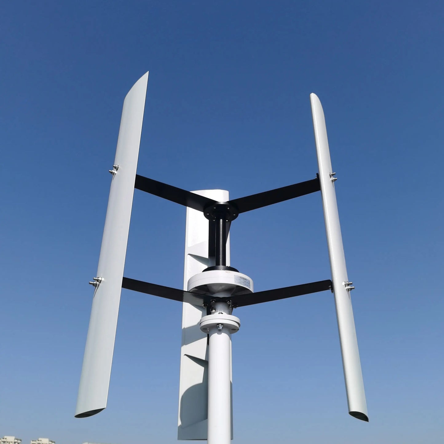 FLTXNY Real Wattage 3 Blades 600W 1000W Vertical Axis Wind Turbine Generator 12V/24V/48V With Optional WindCharge Controller