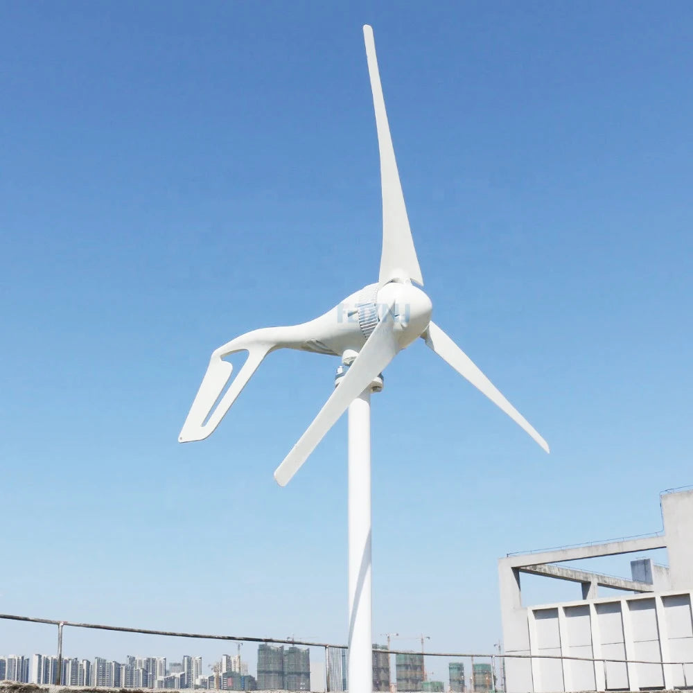 600W 12V 24V Wind Turbine With 3 Blades MPPT Controller Wind Generator for Home Use Low Noise High Efficiency