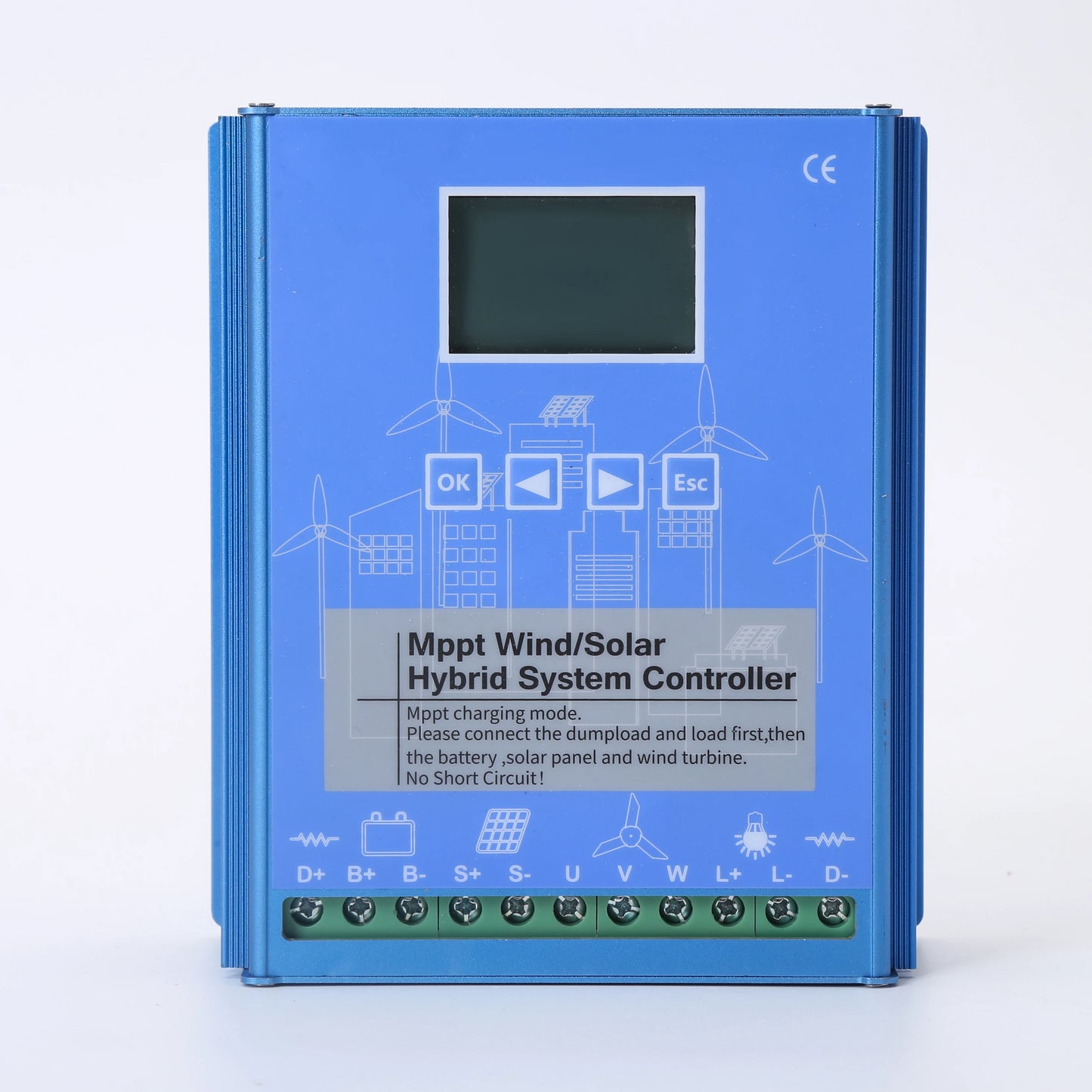 FLYT 600w 1000w Wind turbine charge controller 12v 24vAUTO  Low Wind Speed Voltage Boost Controller With dumpload