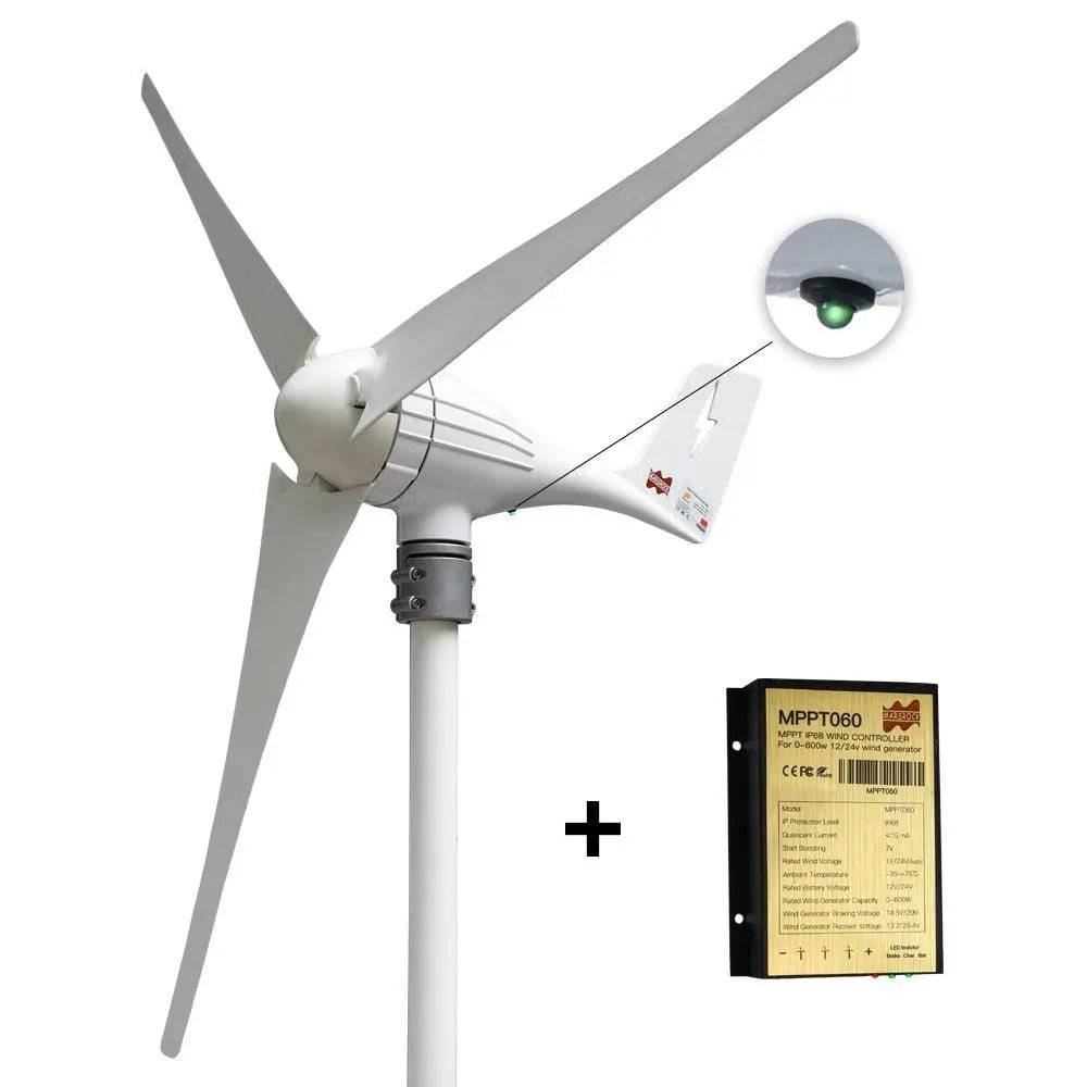Wind Turbine Generator 600W 12/24V LED Light MPPT Charge Controller - 54 Energy - Renewable Energy Store