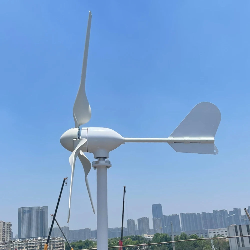 Free Energy China Factory 3 Blades Windmills Wind Turbine Generator 10000W 12V 24V 48V With Mppt Charge Controller For Home Use