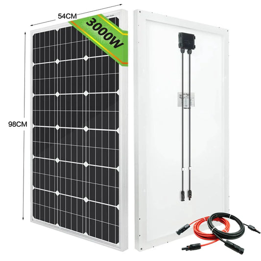 1000W 2000W 3000W Solar Panel 18V High Efficiency Outdoor Charging by 54 Energy - Renewable Energy Store