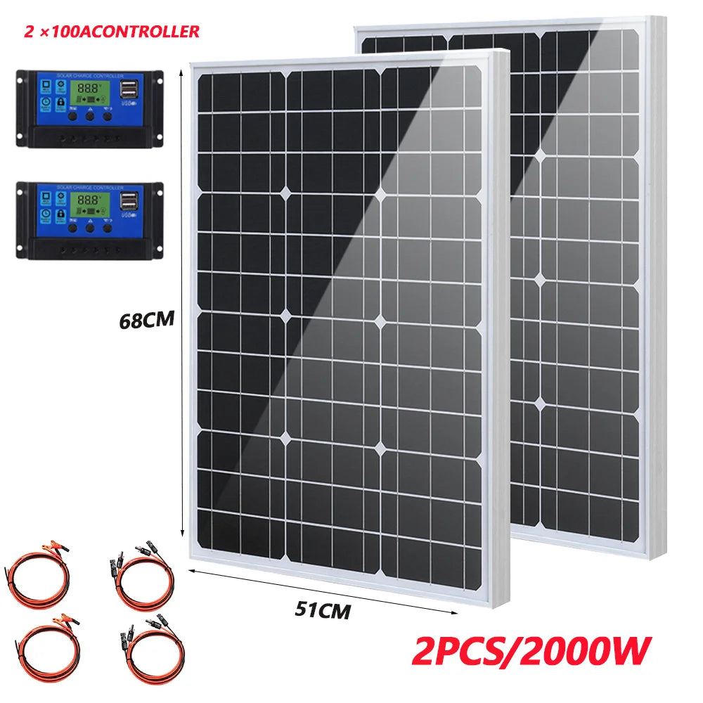 1000W 2000W 3000W Solar Panel 18V High Efficiency Outdoor Charging by 54 Energy - Renewable Energy Store