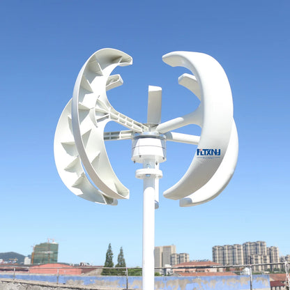 Home Hybrids Streetlight 12V 24V Wind Turbines Generator Lantern 5 Blades 3000W Vertical Axis For Electromagnetic by 54 Energy - Renewable Energy Store