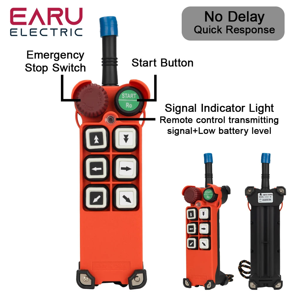 Industrial Remote Controller Switches Hoist Crane Control Lift Crane 1 Transmitter + 1 Receiver F21-E1 Arrow 220V 12V 24V 380V