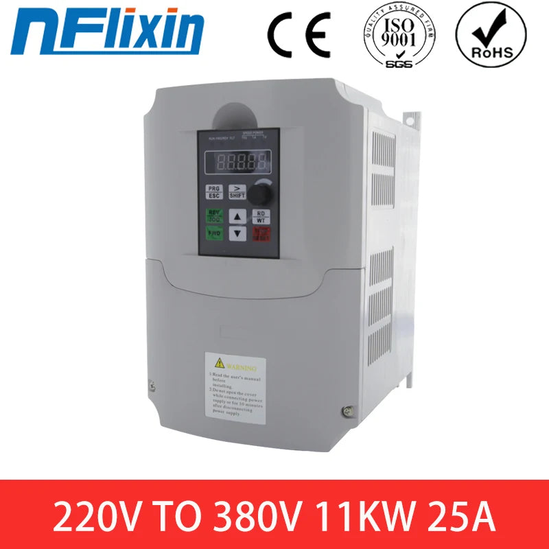 Inverter 0.75KW/1.5KW/2.2KW/4KW/5.5KW/7.5KW 220 into 380 out single phase 220V household electric input Three-phase 380V output by 54 Energy - Renewable Energy Store