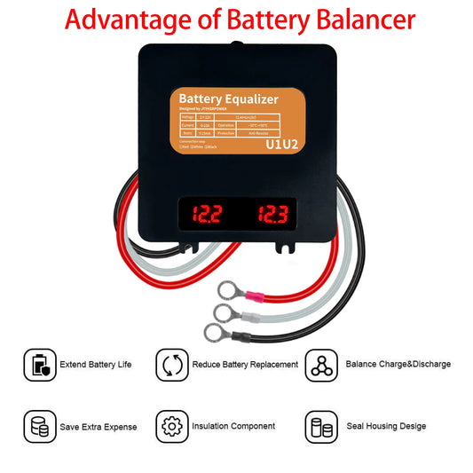 LED Display Battery Equalizer Voltage Balancer Regulator for 24V 48V 60V 72V 96V Li-ion Lead Acid by 54 Energy - Renewable Energy Store