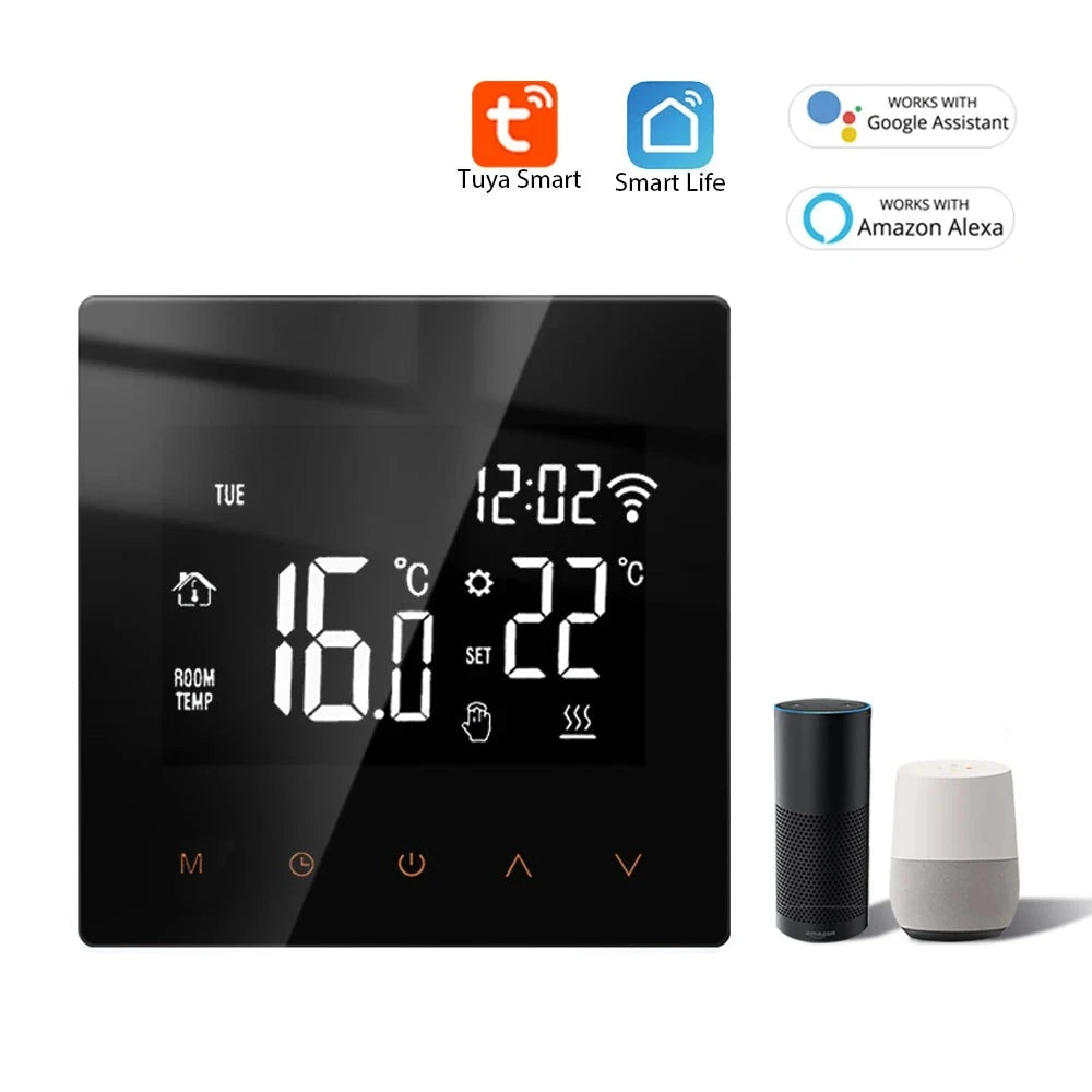 ME81 TUYA APP WiFi Smart Thermostat Floor Heating TRV Water Gas Boiler Temperature Voice Remote Controller for Google Home Alexa by 54 Energy - Renewable Energy Store