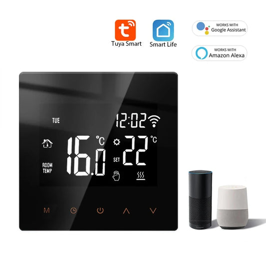 ME81 TUYA APP WiFi Smart Thermostat Floor Heating TRV Water Gas Boiler Temperature Voice Remote Controller for Google Home Alexa by 54 Energy - Renewable Energy Store