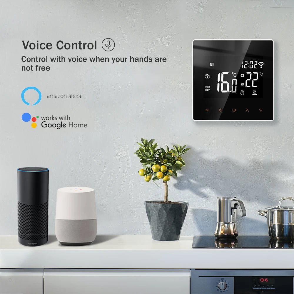 ME81 TUYA APP WiFi Smart Thermostat Floor Heating TRV Water Gas Boiler Temperature Voice Remote Controller for Google Home Alexa by 54 Energy - Renewable Energy Store