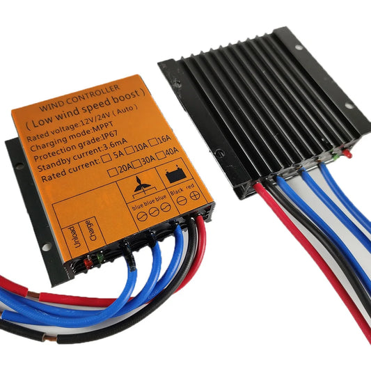 MPPT 100w -1000W Waterproof PWM Wind Turbine Charge Controller 10A 40A Low Wind Speed Regulator Voltage Boost 12V 24V AUTO 48V by 54 Energy - Renewable Energy Store