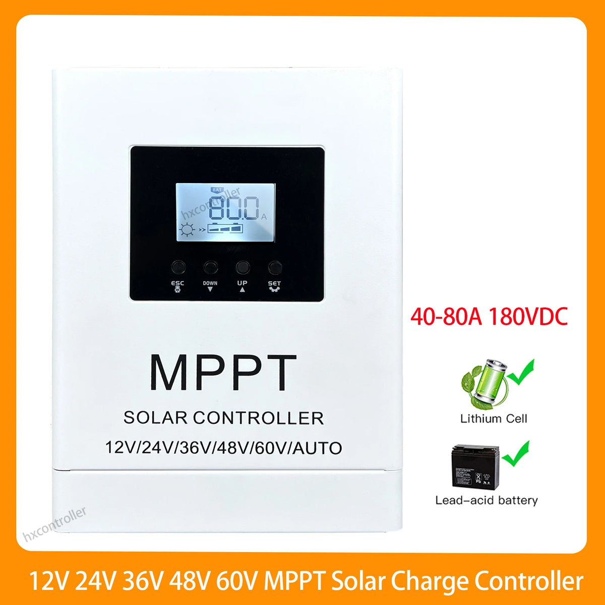 MPPT 180VDC Solar Charge Controller 40A 60A 80A For Lithium Battery by 54 Energy - Renewable Energy Store
