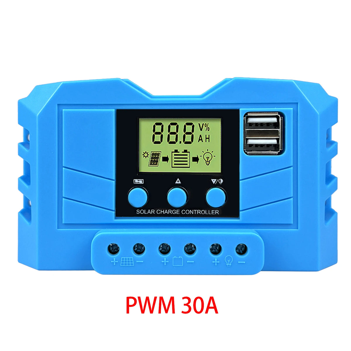 MPPT 30A Solar Charge Controller 12V 24V 720W System With USB Output by 54 Energy - Renewable Energy Store