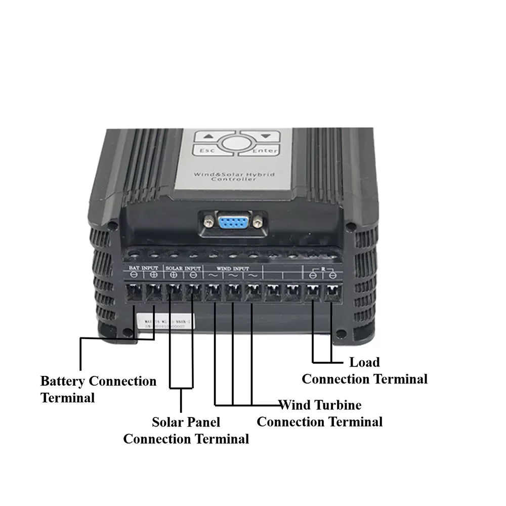 New 2000W 3000W Wind 100~600W Solar Hybrid MPPT Wind Turbine Generator Charge Controller 12V/24V/48V AUTO Match by 54 Energy - Renewable Energy Store