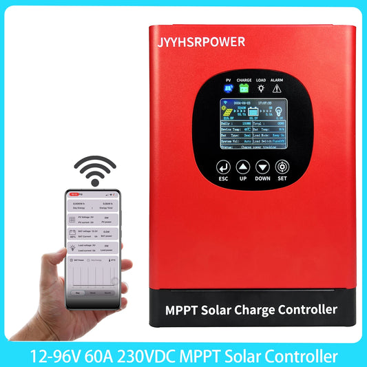 New 40A 60A 230VDC MPPT Solar Panel Charge Controller With Built In WIFI by 54 Energy - Renewable Energy Store