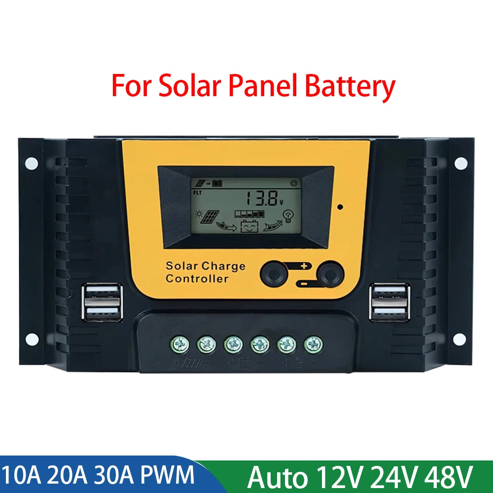 PWM 10A 20A 30A 100VDC Solar Charge Controller For 12V 24V 48V Lifepo4 GEL by 54 Energy - Renewable Energy Store
