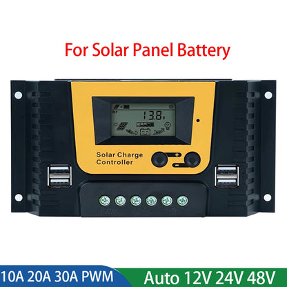PWM 10A 20A 30A 100VDC Solar Charge Controller For 12V 24V 48V Lifepo4 GEL by 54 Energy - Renewable Energy Store