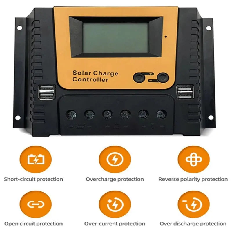 PWM 10A 20A 30A 100VDC Solar Charge Controller For 12V 24V 48V Lifepo4 GEL by 54 Energy - Renewable Energy Store