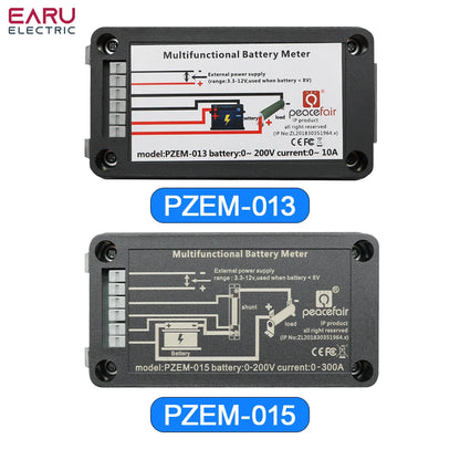 PZEM-013 DC 0-200V 10A 50A 100A 200A Voltmeter Ammeter Car Battery Tester Capacity Resistance Electricity Voltage Meter Monitor by 54 Energy - Renewable Energy Store