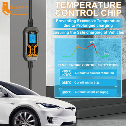 feyree Portable EV Charger Type2 32A 7KW Wi-Fi APP Control Current Adjustable Smart Timing Charging EVSE Wallbox Home&Outdoor by 54 Energy - Renewable Energy Store