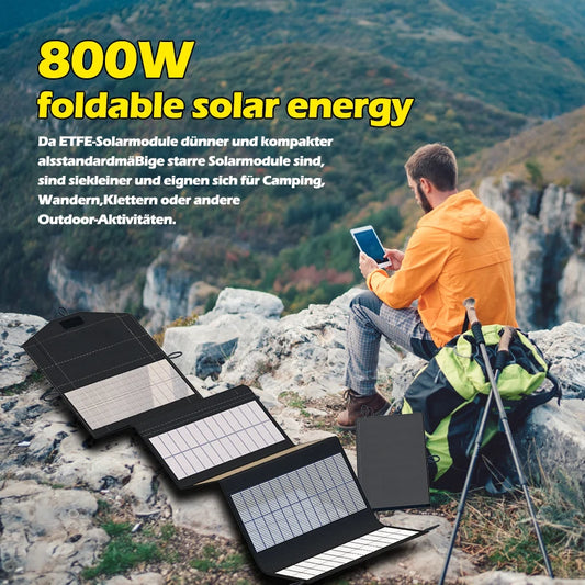 Portable Polysilicon Solar Panel Charger USB 800W 5V DC Foldable For Hiking And Camping by 54 Energy - Renewable Energy Store