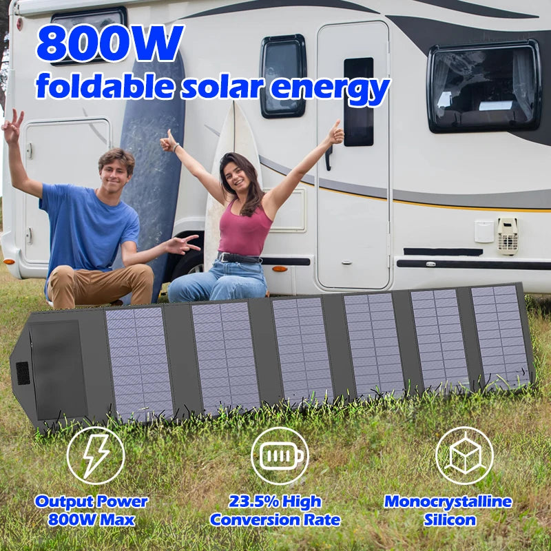Portable Polysilicon Solar Panel Charger USB 800W 5V DC Foldable For Hiking And Camping by 54 Energy - Renewable Energy Store