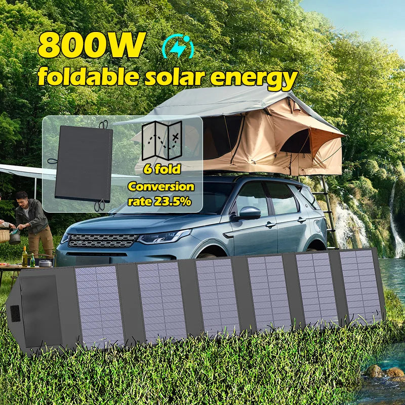 Portable Polysilicon Solar Panel Charger USB 800W 5V DC Foldable For Hiking And Camping by 54 Energy - Renewable Energy Store