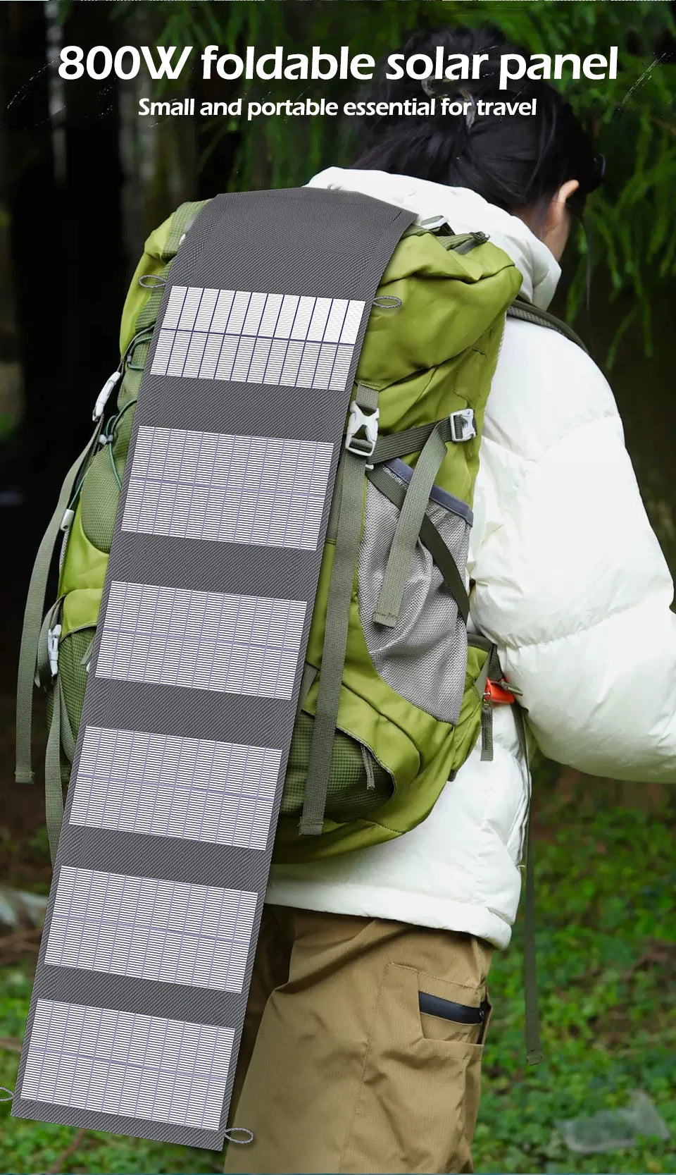Portable Polysilicon Solar Panel Charger USB 800W 5V DC Foldable For Hiking And Camping by 54 Energy - Renewable Energy Store