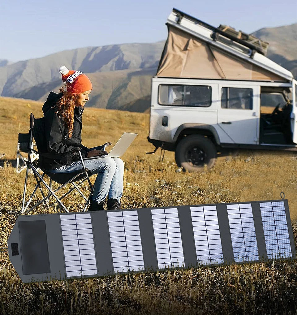 Portable Polysilicon Solar Panel Charger USB 800W 5V DC Foldable For Hiking And Camping by 54 Energy - Renewable Energy Store