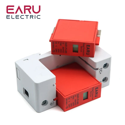Power Surge Protective Device SPD Arrester Low Voltage House 1/2/3/4 Pole Surge Voltage Protection DC 500V 800V 1000V 40KA 60KA by 54 Energy - Renewable Energy Store