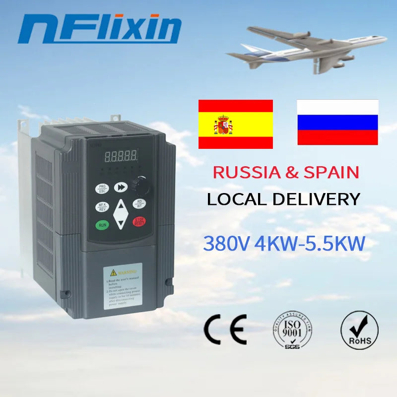 QD350 Mini VFD 3phase 380v input output 50/60Hz 5.5kw power Variable Frequency Inverter for Motor Speed Control Converter by 54 Energy - Renewable Energy Store