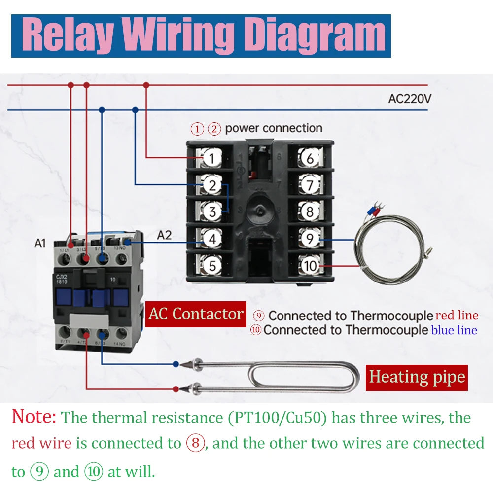 REX-C100 PID Intelligent Temperature Controller Universal REX-C100 Thermostat SSR Relay output Universal K PT100 J Type Input by 54 Energy - Renewable Energy Store