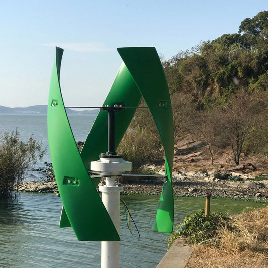 Real Watt 1.5KW 3 Blades Free Energy Vertical Axis Wind Turbine Generator 24V 48V Homeuse Windmill Low RPM by 54 Energy - Renewable Energy Store