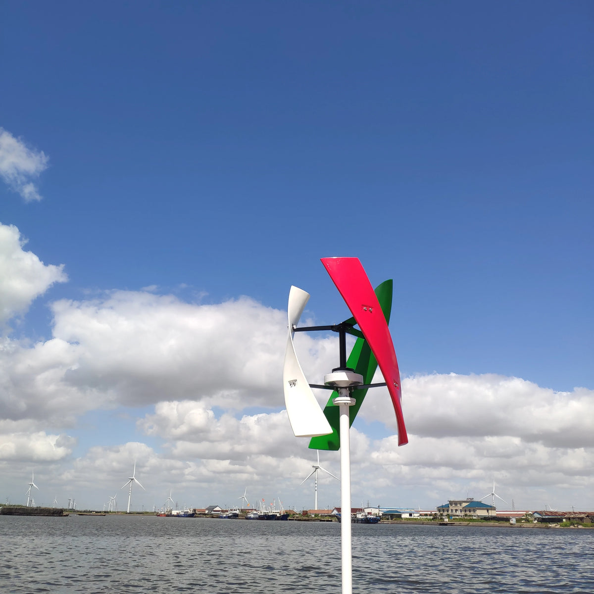 Real Watt 1KW 3 Blades Free Energy Vertical Axis Wind Turbine Generator 24V 48V Homeuse Windmill Low RPM by 54 Energy - Renewable Energy Store