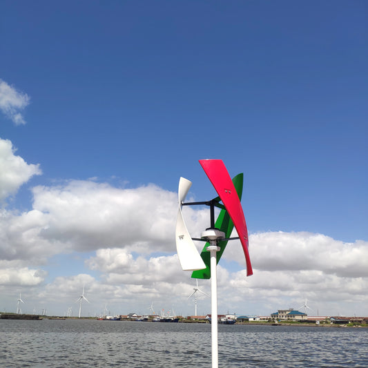 Real Watt 1KW 3 Blades Free Energy Vertical Axis Wind Turbine Generator 24V 48V Homeuse Windmill Low RPM by 54 Energy - Renewable Energy Store