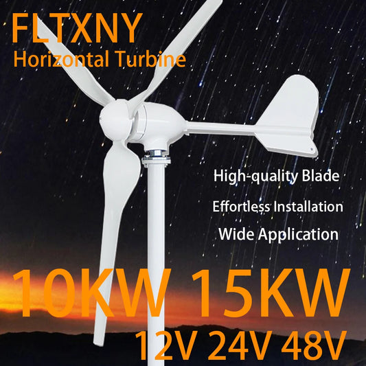 10000W 12V 24V 48V Wind Turbine Generator Complete Set Windmill MPPT Charge Controller Small Wind Generator Home Use Low Noise